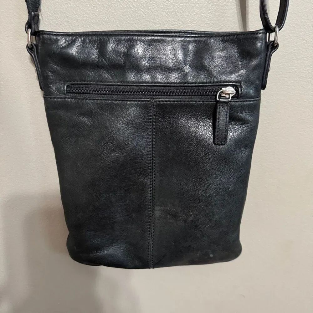 Anthropologie Margot Black leather crossbody bag